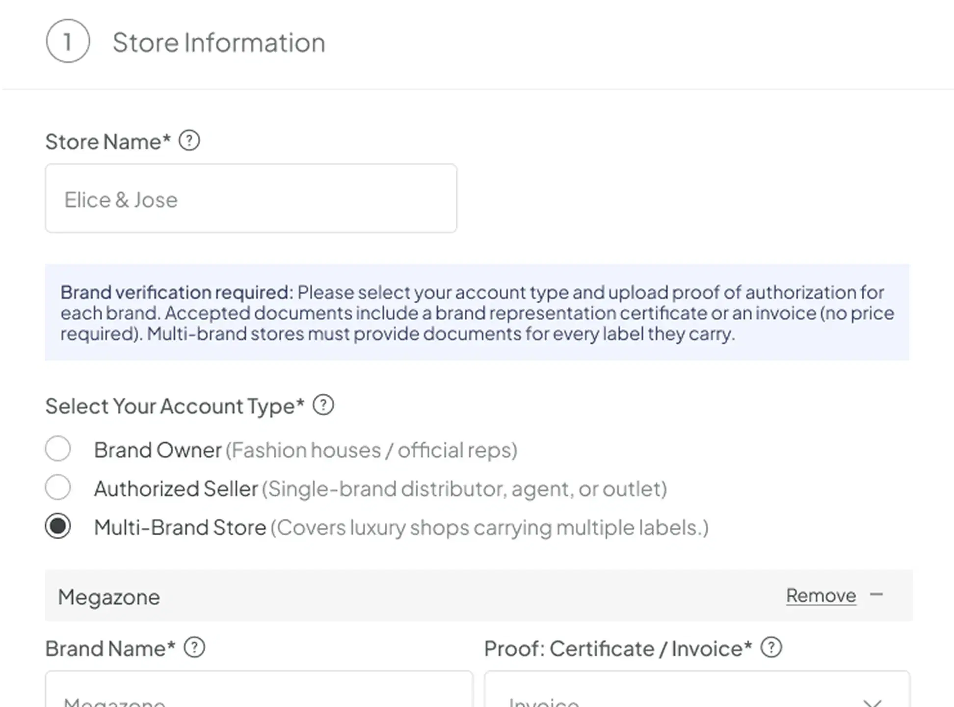 Store Information